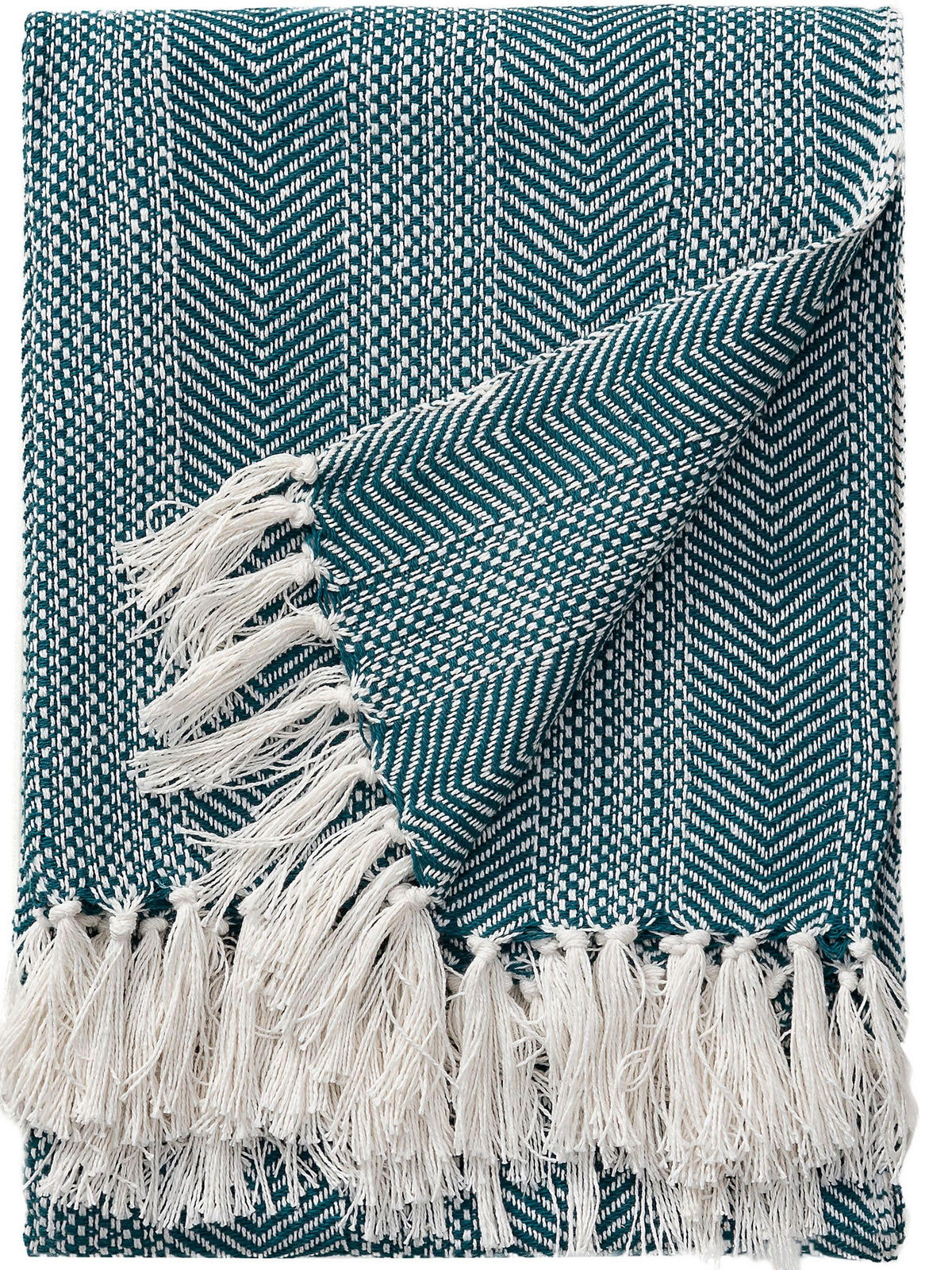 BAUMWOLLDECKE Alisea Blau 125x150 cm - Blau, Textil (125/150cm) - benuta Nest