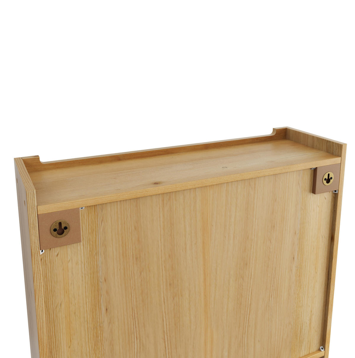 KÜCHENOBERSCHRANK 63/18/60 cm aus Massivholz und MDF mit geriffeltem Glas und Handtuchhalter Natur - Naturfarben, Holzwerkstoff (63/60/18cm) - Modenvie