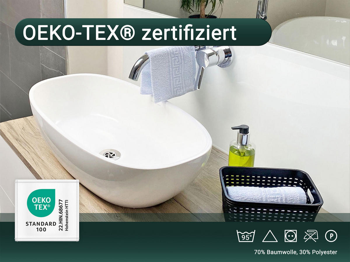 SEIFTÜCHER, 10er-Set, 30x30 cm, 70% Baumwolle, 30% Polyester - Blau, Textil (30/30cm) - Zollner