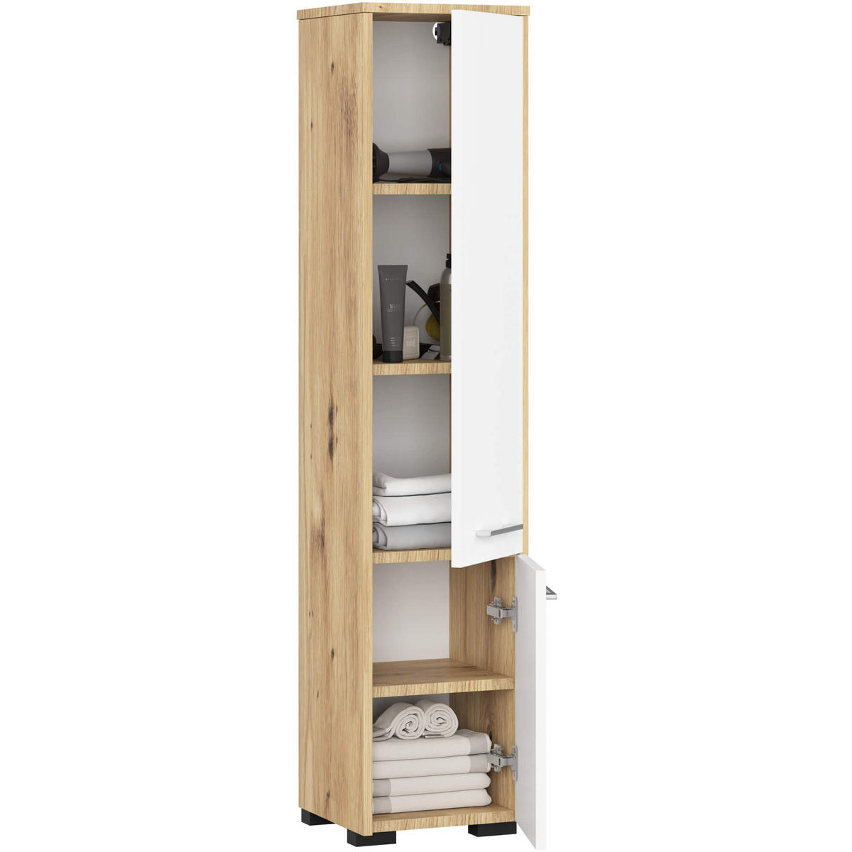 KOUZELNÍK Bílý, dub Sonoma 60/60/22,5 - bílá/Sonoma dub, kompozitní dřevo (60/60/22.5cm) - RAUMHIRSCH FURNITURE
