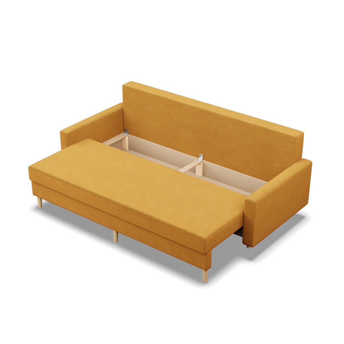 SOFA Blank gelb 212/92/92 - Gelb, Textil (212/92/92cm) - SIMKAM Furniture