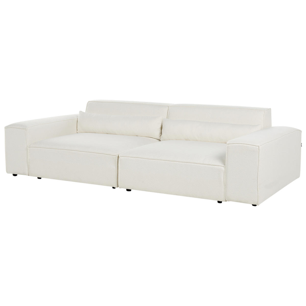 2-SITZER-SOFA Bouclé cremeweiß Hellnar - Weiß, Textil (262/70/126cm) - Beliani