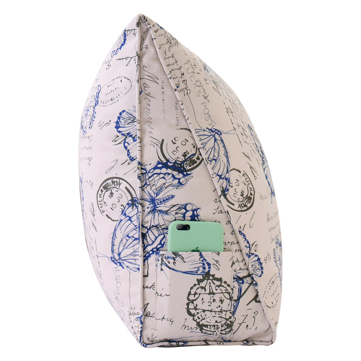 RÜCKENKISSEN zum Lesen Blau 60 cm - Blau, Textil (50/60cm) - Vercart