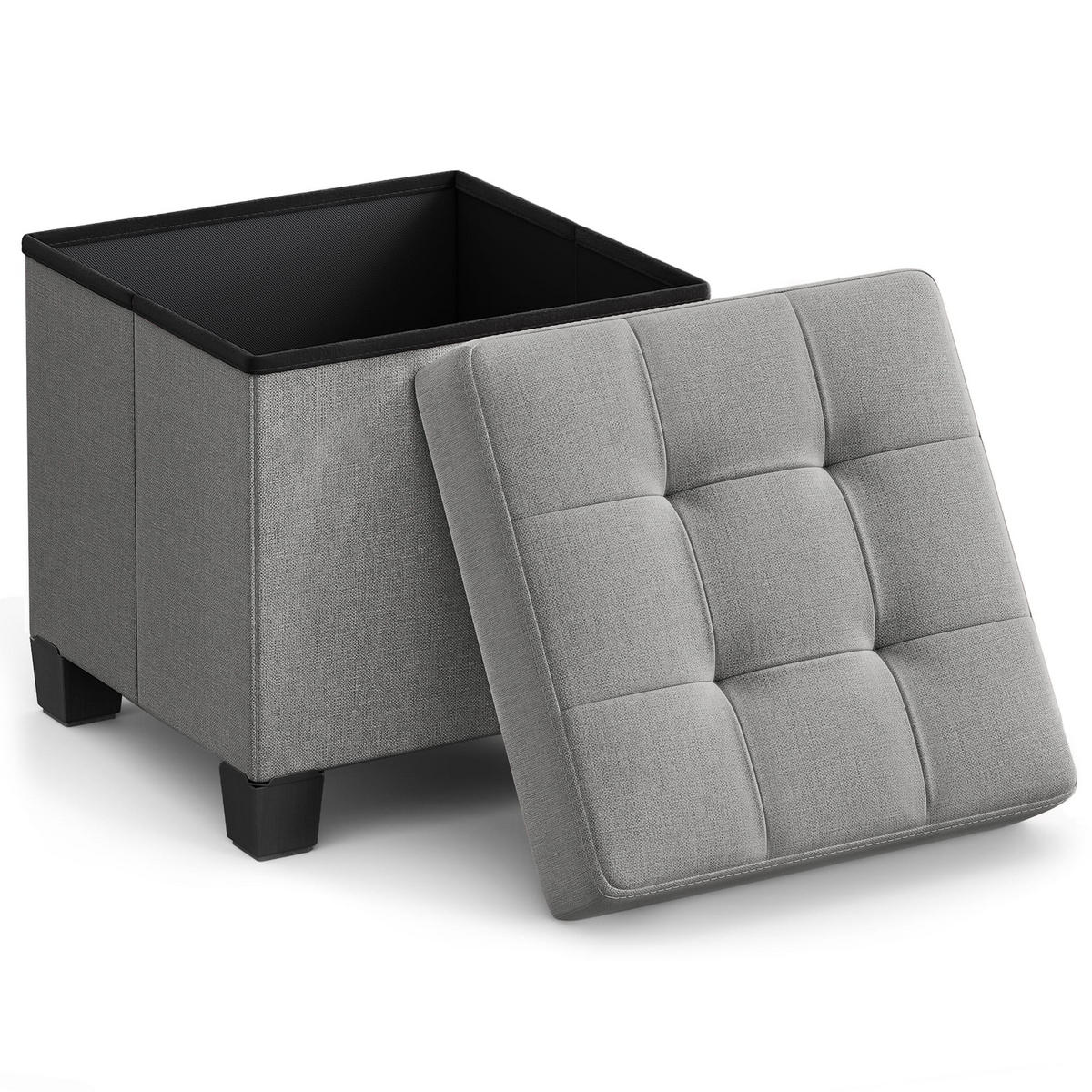 SITZBOX Hellgrau 38x38 cm Zusammenklappbar - Grau, Metall (38/40/38cm)