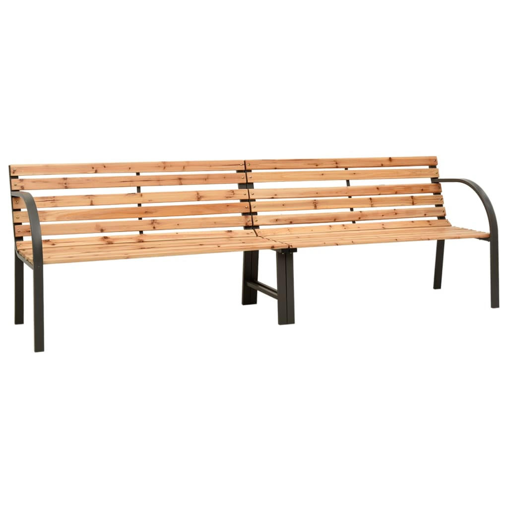 DOPPEL-GARTENBANK 225 cm Massivholz Tanne - Braun, Holz (225/73/54cm) - furnicato