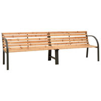 DOPPEL-GARTENBANK 225 cm Massivholz Tanne - Braun, Holz (225/73/54cm) - furnicato