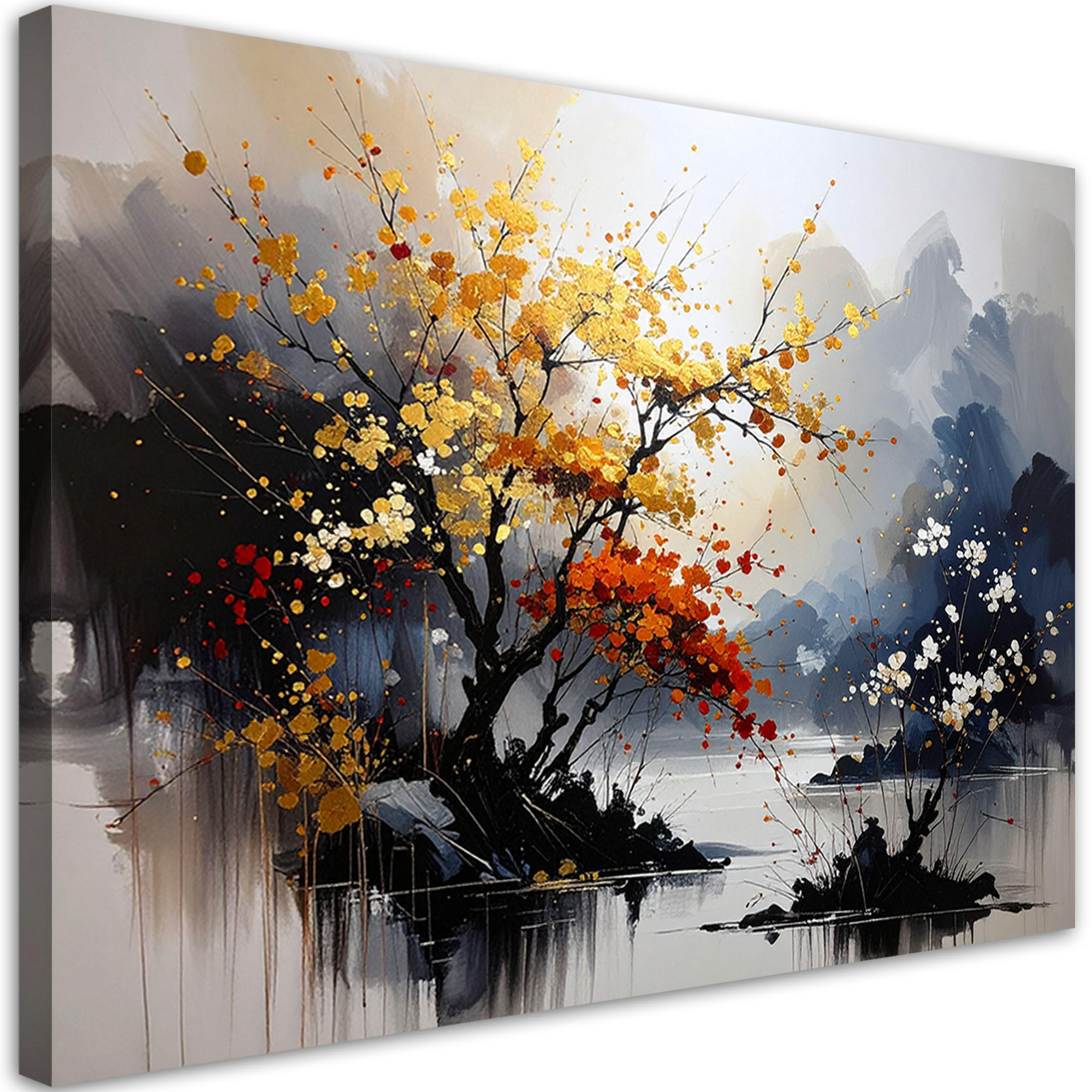 Feeby Leinwandbild, Grau 60x40 cm