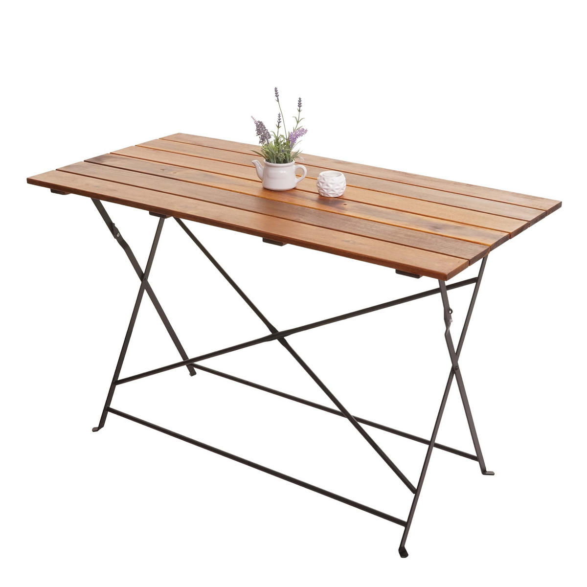 BIERGARTENTISCH KLAPPBAR rechteck Dunkelbraun - Dunkelbraun, Holz - MCW