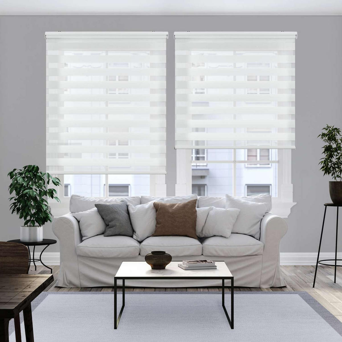 DOPPELROLLO Weiß 150x250 cm EL - Weiß, Kunststoff (150/250cm) - STORESDECO