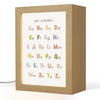NACHTTISCHLAMPE Pädagogisch - Alphabet lernen - Farbenfroh - Weiß - Buchstaben 15x20 cm - Weiß, Holzwerkstoff (8/15/20cm)