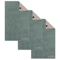 GÄSTETUCH Unisex Classic Frottier Grün 3er Pack Baumwolle - Grün, Textil (200/135cm) - Joop!