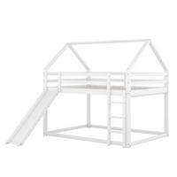 ETAGENBETT Hausbett mit Rutsche Weiß - Weiß, Holz (140/200cm) - ComfortXL