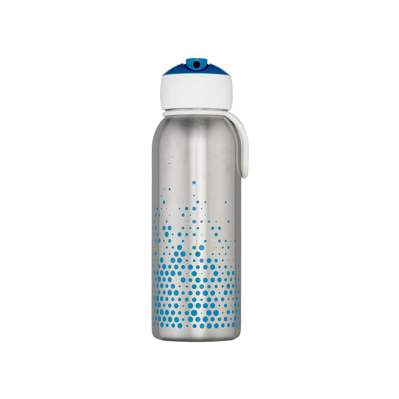 THERMOFLASCHE FLIP-UP Campus blue 350 ml - Blau/Silberfarben, Metall (0.35L) - Mepal