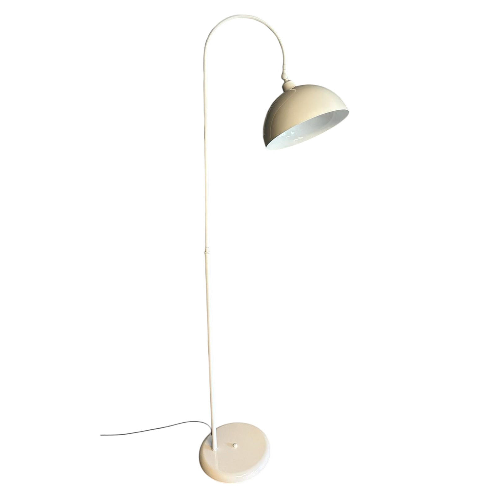 STEHLAMPE Gorkiede E27, verstellbarer Lampenschirm aus Metall - Weiß, Metall (37/37/170cm) - Bamyum