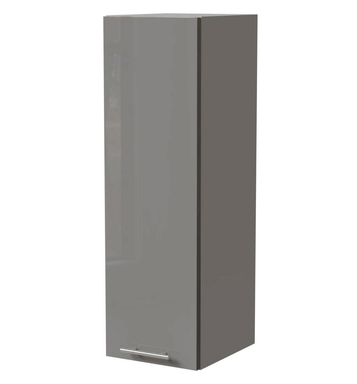 KÜCHENHÄNGESCHRANK W4/30 Essen Grau Hochglanz / Grau Matt 30 / 32,5 / 96cm - Grau, Holz/Holzwerkstoff (30/96/32.5cm) - Feldmann-Wohnen