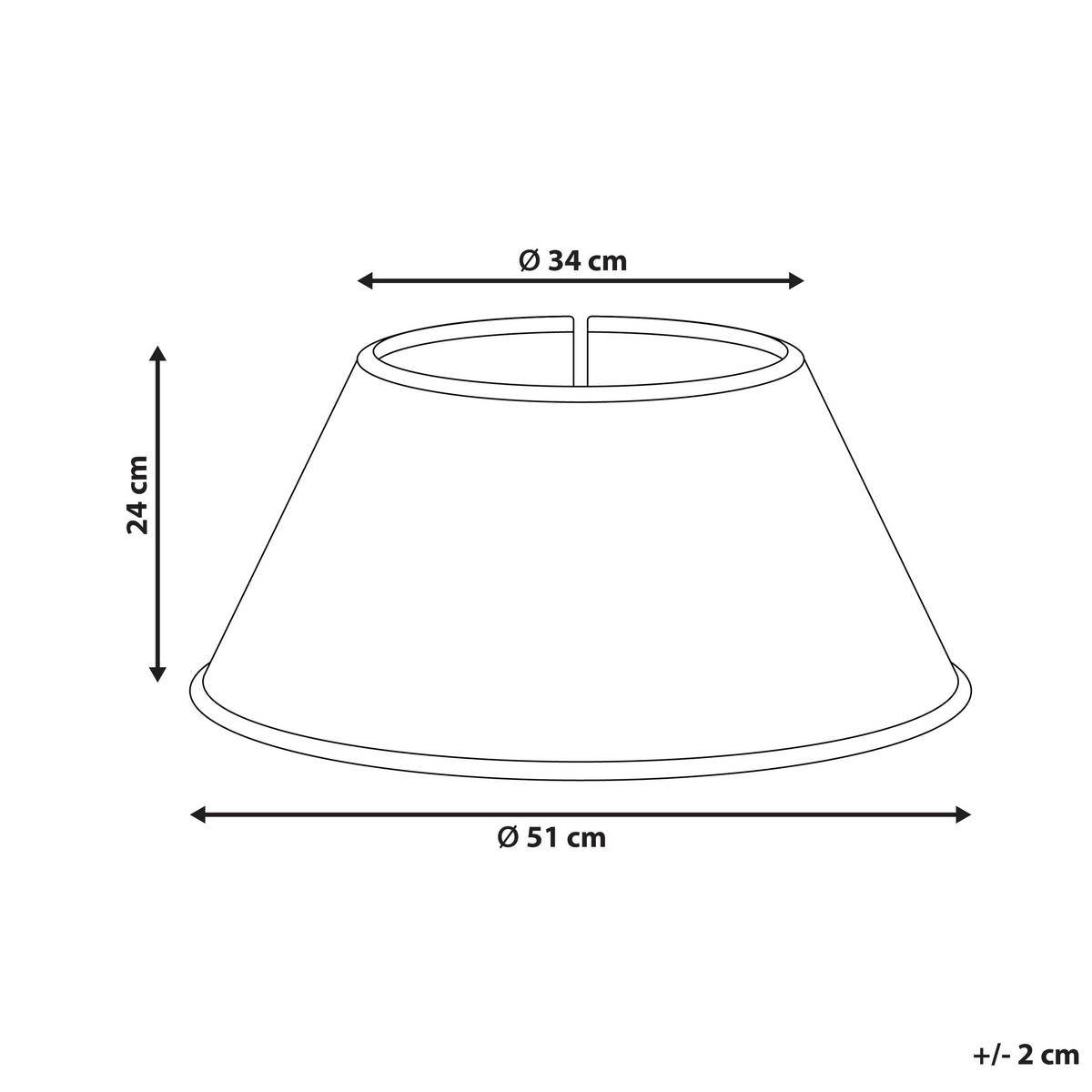 WEIHNACHTSBAUMKRAGEN 24 cm Naturfarben Hiver - Rot/Naturfarben, Naturmaterialen (24cm) - Beliani