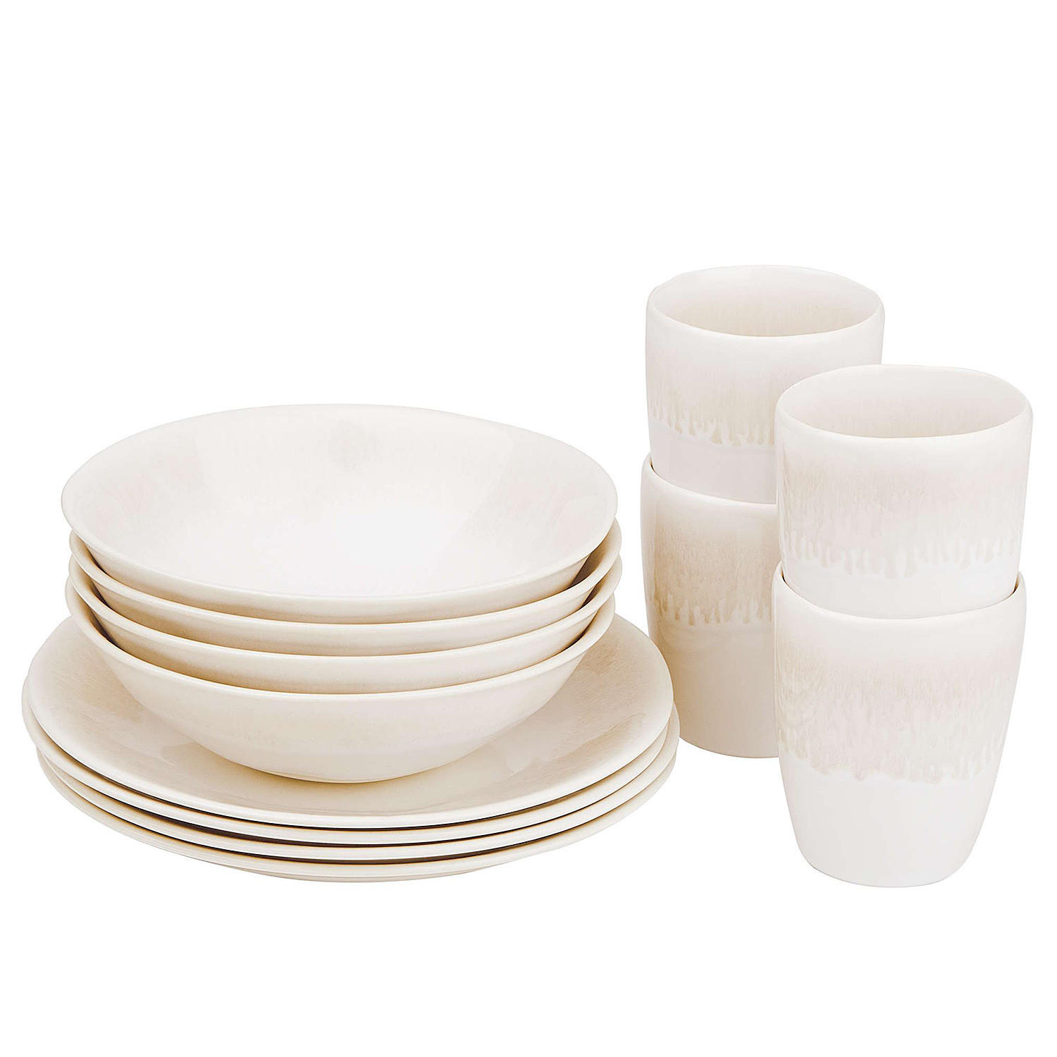 GESCHIRRSET 12-tlg. Atlantis 4 Personen - Beige, Keramik (23/3/23cm) - Butlers