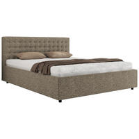 POLSTERBETT PAVO CLASSIC 140/200 - Grau Strukture - Multipocket-Matratze - Grau, Textil (140/200cm) - MKS