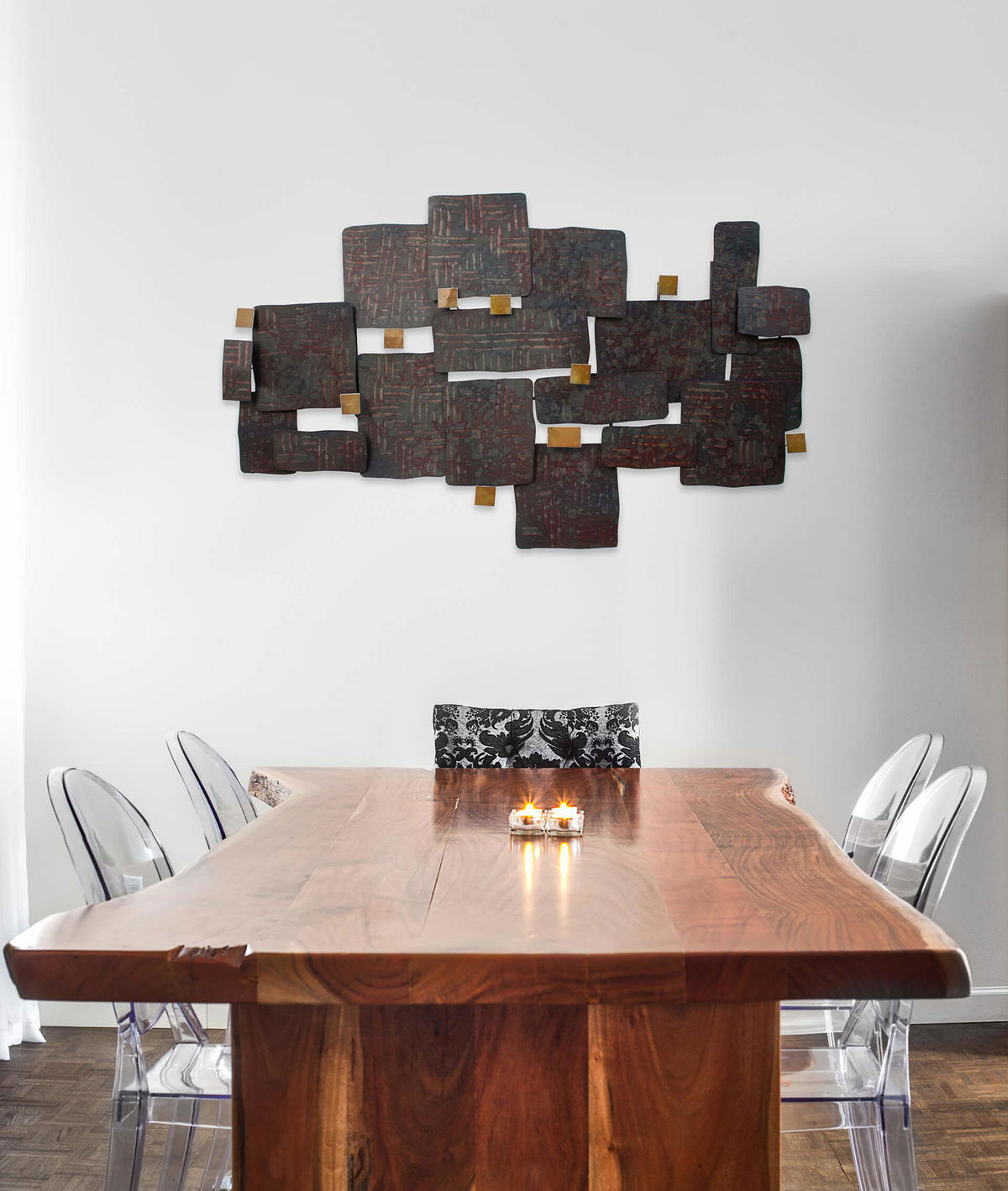 WANDDEKO Braun 103,5/62 cm - Braun, Metall (2.7/62/7cm) - KUNSTLOFT