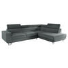 ECKSOFA Fonti, Seite: Rechts - Hellgrau, Holz/Textil (253/188cm) - MIRJAN24