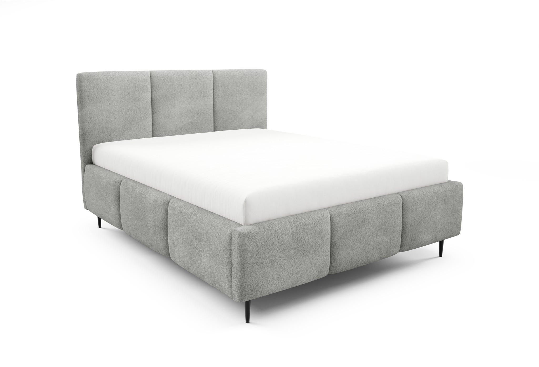 POLSTERBETT Miami - Grau, Holzwerkstoff/Textil (160/200cm) - Fun Möbel