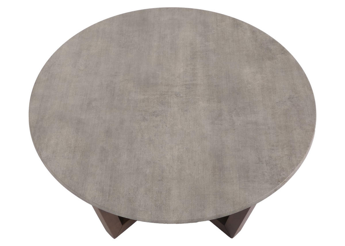 COUCHTISCH rund Beton Dekor - Grau, Holz (80/80/46cm) - MCW