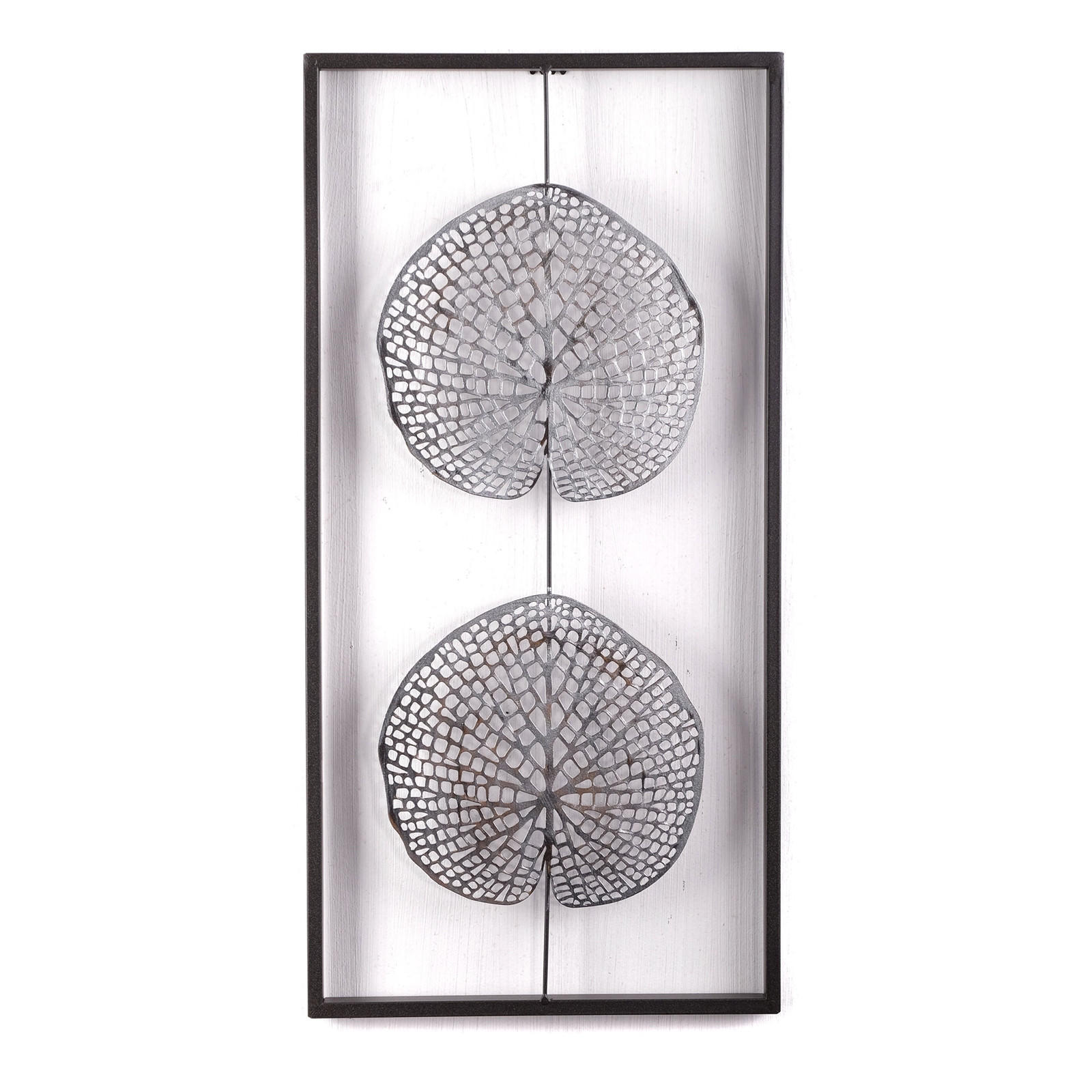 WANDBILD PURE LEAVES Metall antik-silber - Silberfarben, Metall (31/61/2cm) - DESIGN DELIGHTS