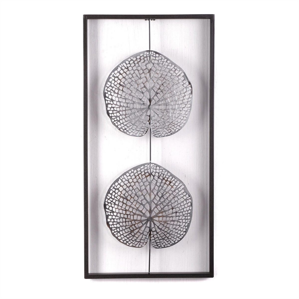 WANDBILD PURE LEAVES Metall antik-silber - Silberfarben, Metall (31/61/2cm) - DESIGN DELIGHTS