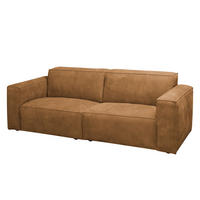 2-SITZER SOFA - Cognac/Schwarz, Leder (190/75/96cm) - home24