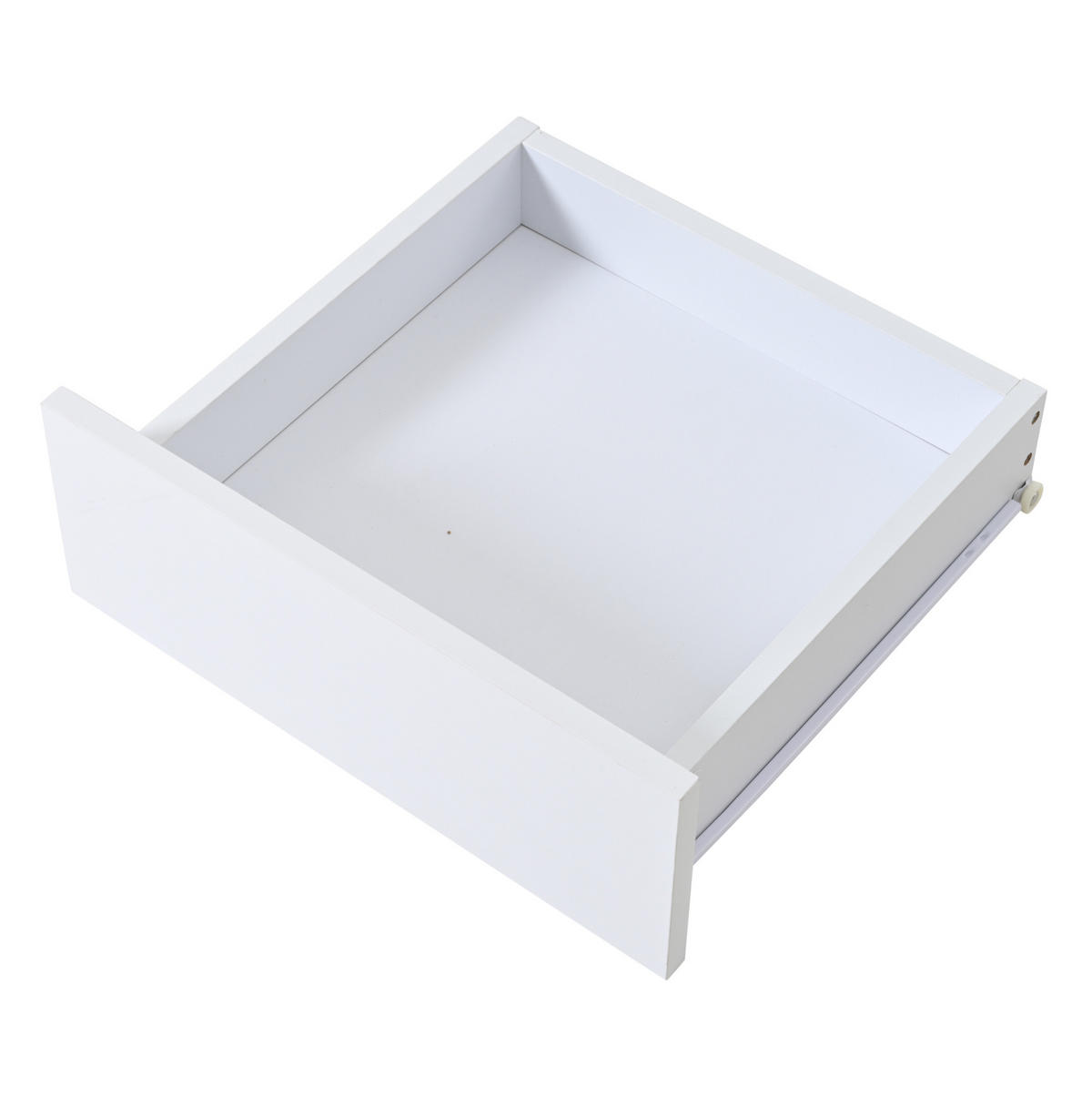 COUCHTISCH 80/80/45 cm weiß aus Spanplatte und gehärtetem Glas mit LED und Stauraum - Weiß, Holzwerkstoff (80/80/45cm) - OKMYHOME