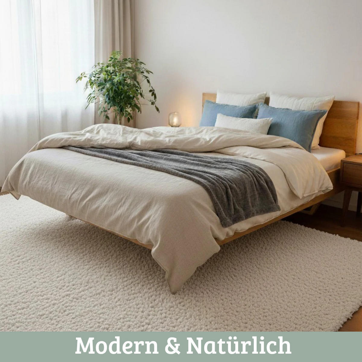 MASSIVHOLZBETT 140x200 cm KEILO Eichenholz Bettrahmen Eichenkufen - Braun, Holz (140/200cm) - DELUKE