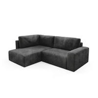 ECKSOFA Angela 4 Sitzplätze Schwarz - Schwarz, Holz (245/182cm) - Petits-meubles