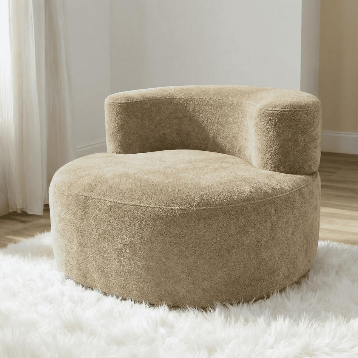 WOHNZIMMERSESSEL Milo 1-Sitzer - Sand - Beige, Textil (110/75/102cm) - COCO Living