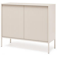 KOMMODE Noto mit 2 Türen und geriffelten Fronten, 104 cm - Kaschmir, Holzwerkstoff (104/38/87cm) - Beautysofa