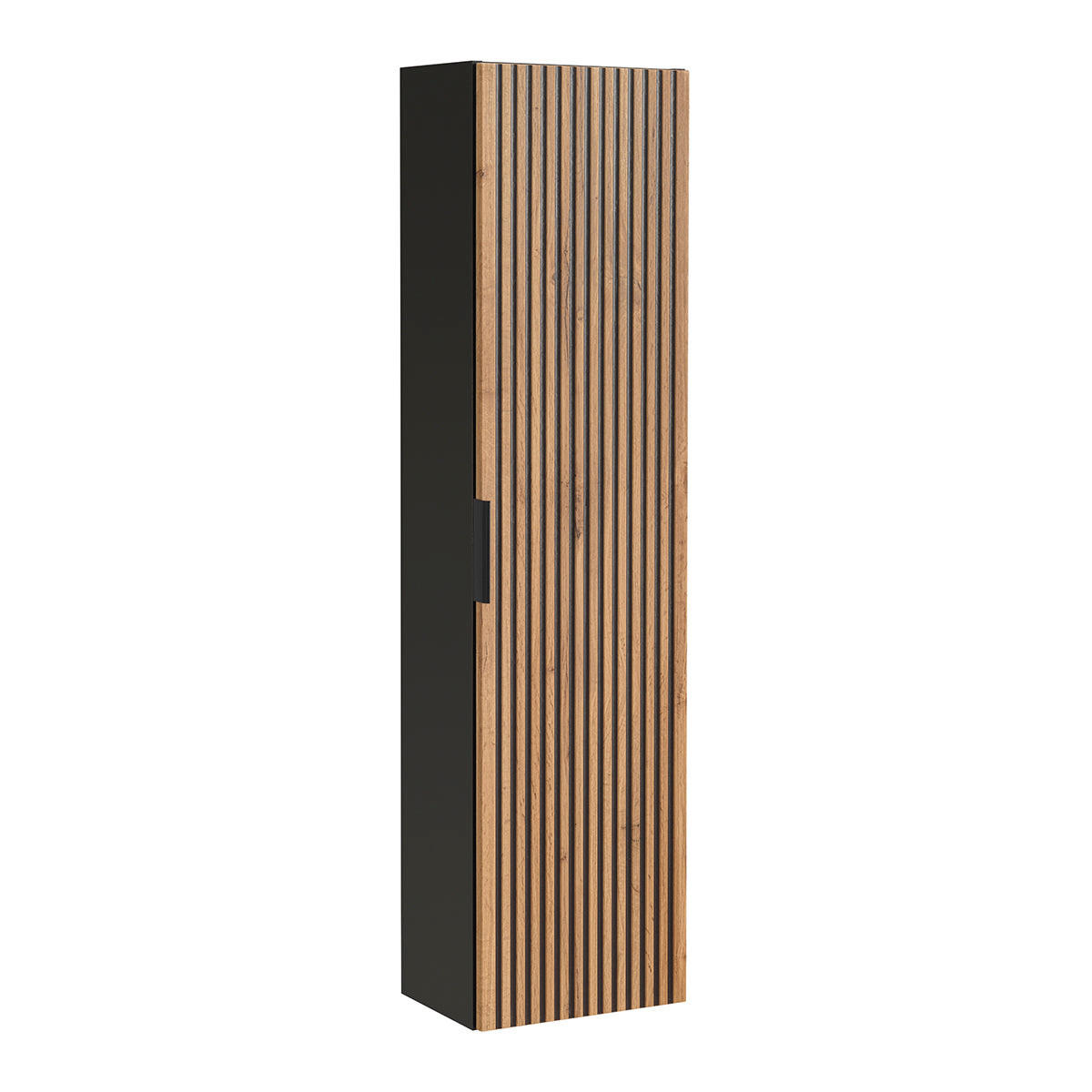 BADMÖBEL 120.4cm Gaia 2er-Set Holz in Eichenoptik und Schwarz - Schwarz, Holzwerkstoff (120.4/57/46cm) - Petits-meubles