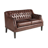 CHESTERFIELD-SOFA 2-Sitzer Chester-Sofa aus cognacbraunem Leder 135/81/80 cm - Cognac/Nussbaumfarben, Leder/Holz (135/80/81cm) - ANGEL CERDA