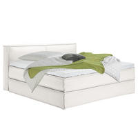 BOXSPRINGBETT mit Kopfteil - Premium - Weiß, Textil (200/220cm) - home24