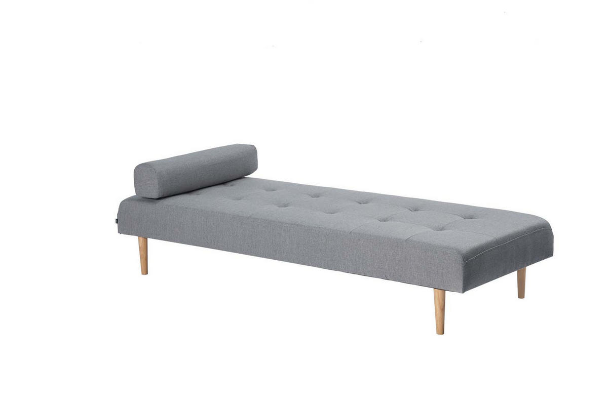 RÉCAMIERE Stoff grau - Grau, Textil (200/38/80cm) - ebuy24