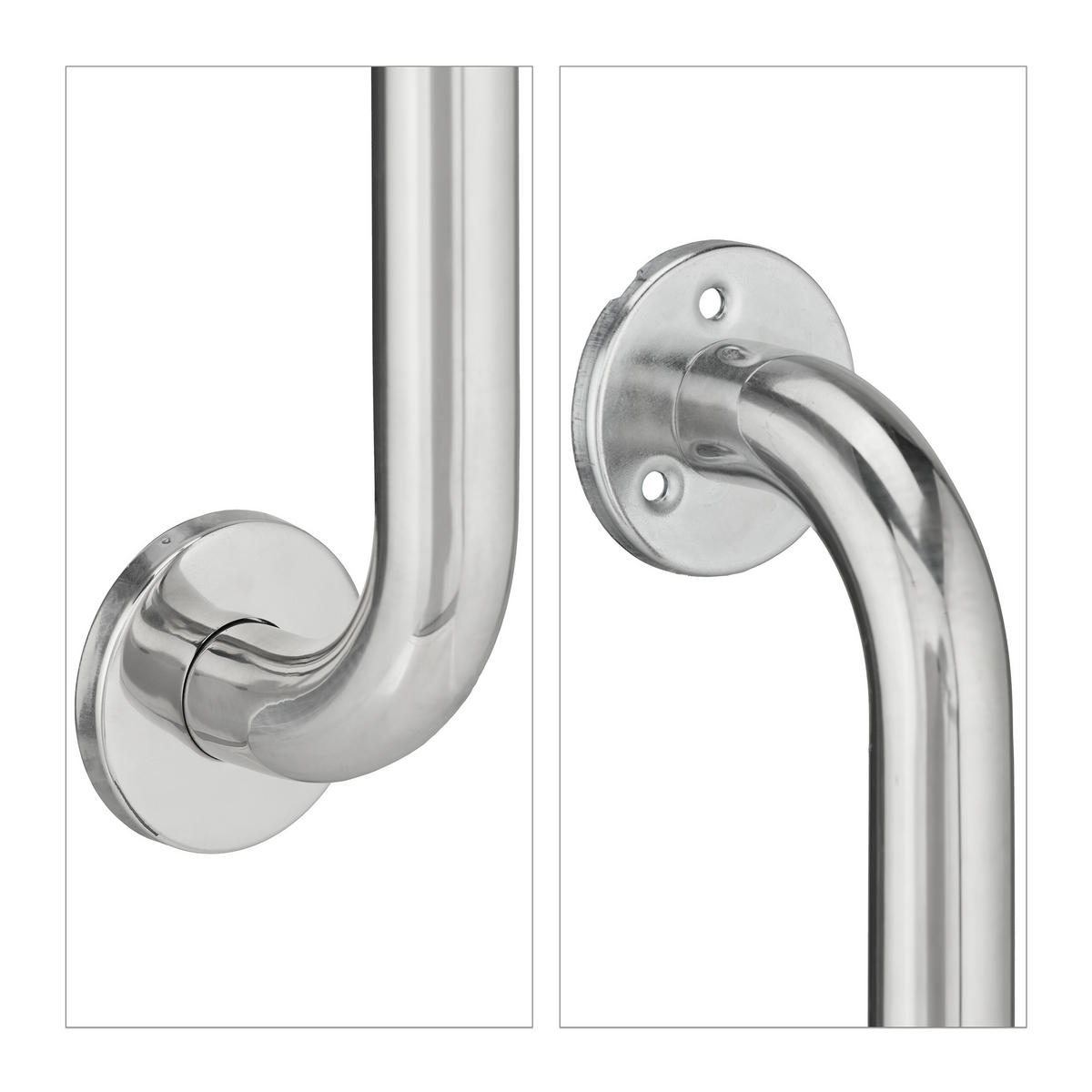 HALTEGRIFF - Silberfarben, Metall (40/6/8cm) - Relaxdays