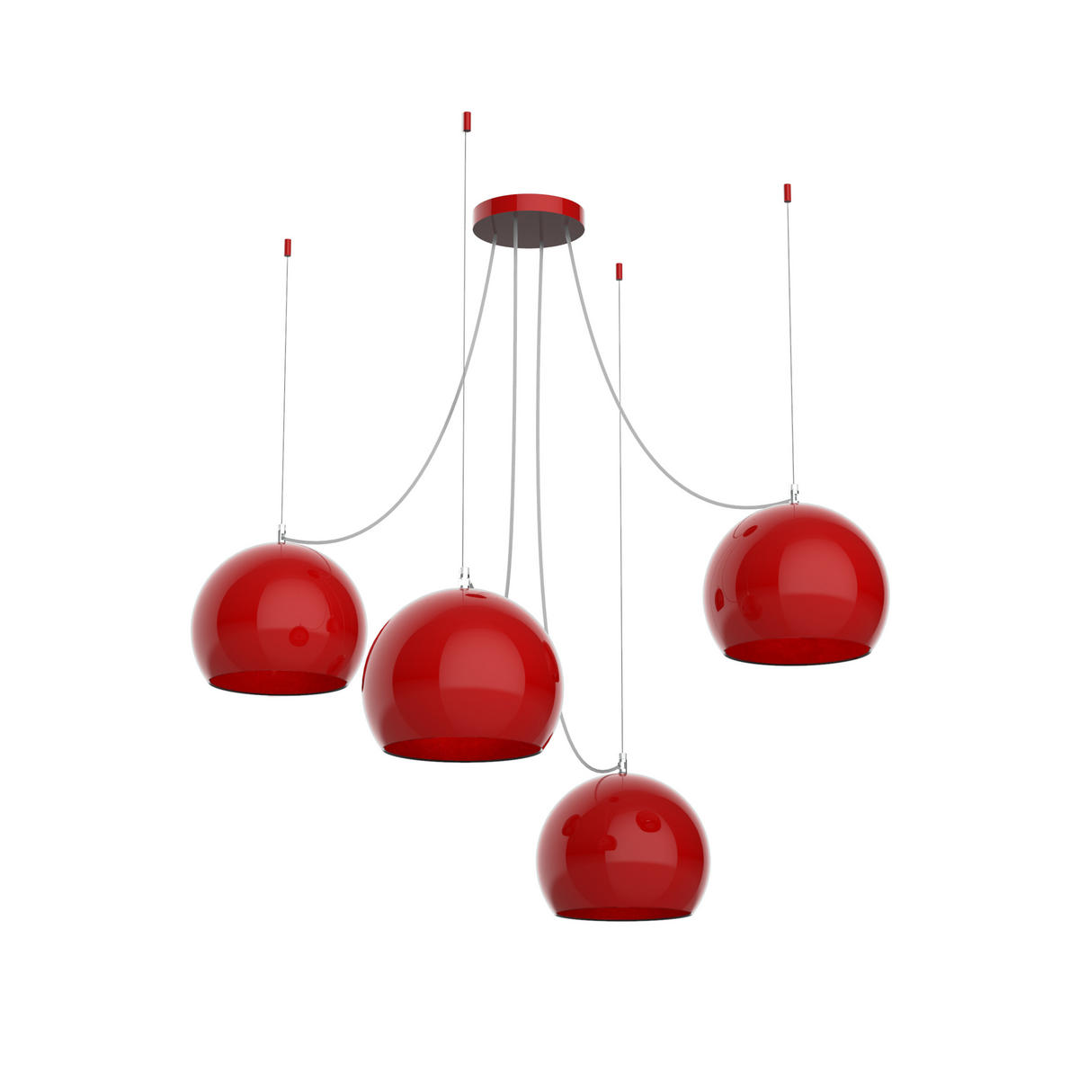 HÄNGELEUCHTE - Rot, Metall (25/25/20cm) - Lumicom