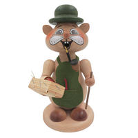 RAUCHFIGUR Hamster Pilzsammler 18 cm - Multicolor, Metall (12/18/0.1cm)