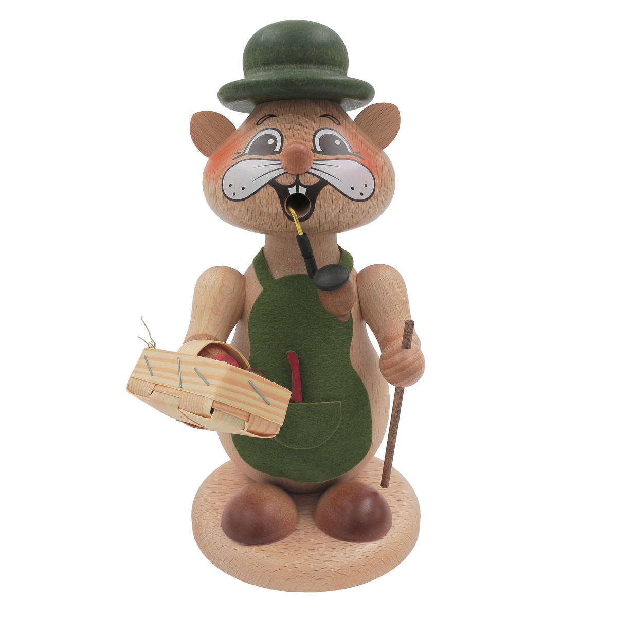 RAUCHFIGUR Hamster Pilzsammler 18 cm - Multicolor, Metall (12/18/0.1cm)