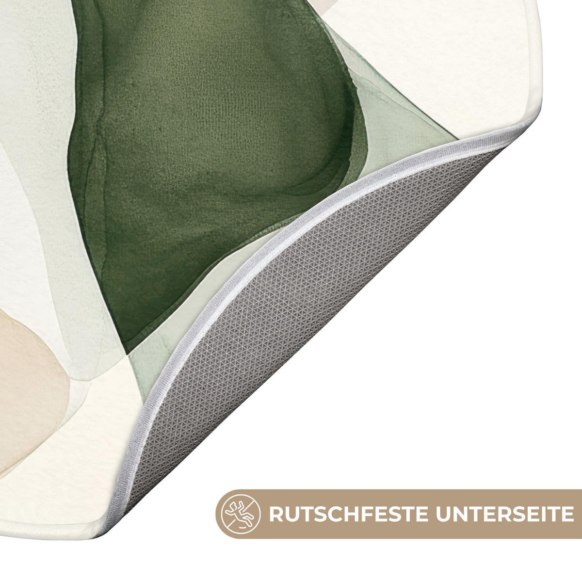 KÚPEĽŇOVÁ PREDLOŽKA Japandi - Abstraktné - Zelené 70x70 cm - zelená, textil/plast (70/70cm) - OnlyWow