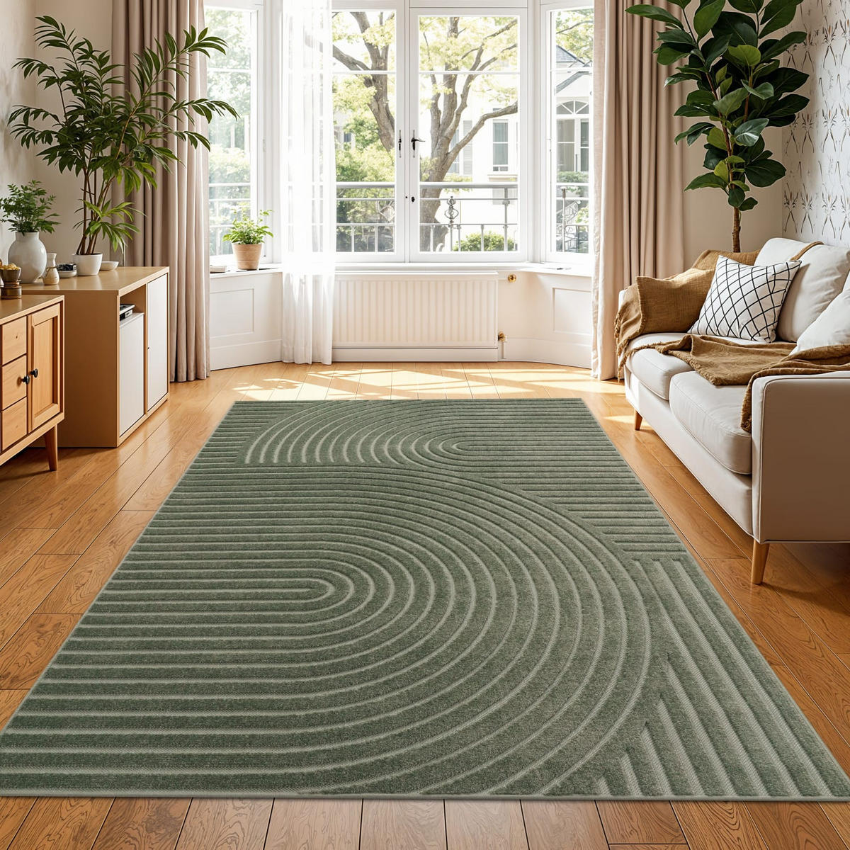 OUTDOORTEPPICH 60/100 cm Cotton 236 - Grün, Kunststoff (60/100cm) - Paco Home