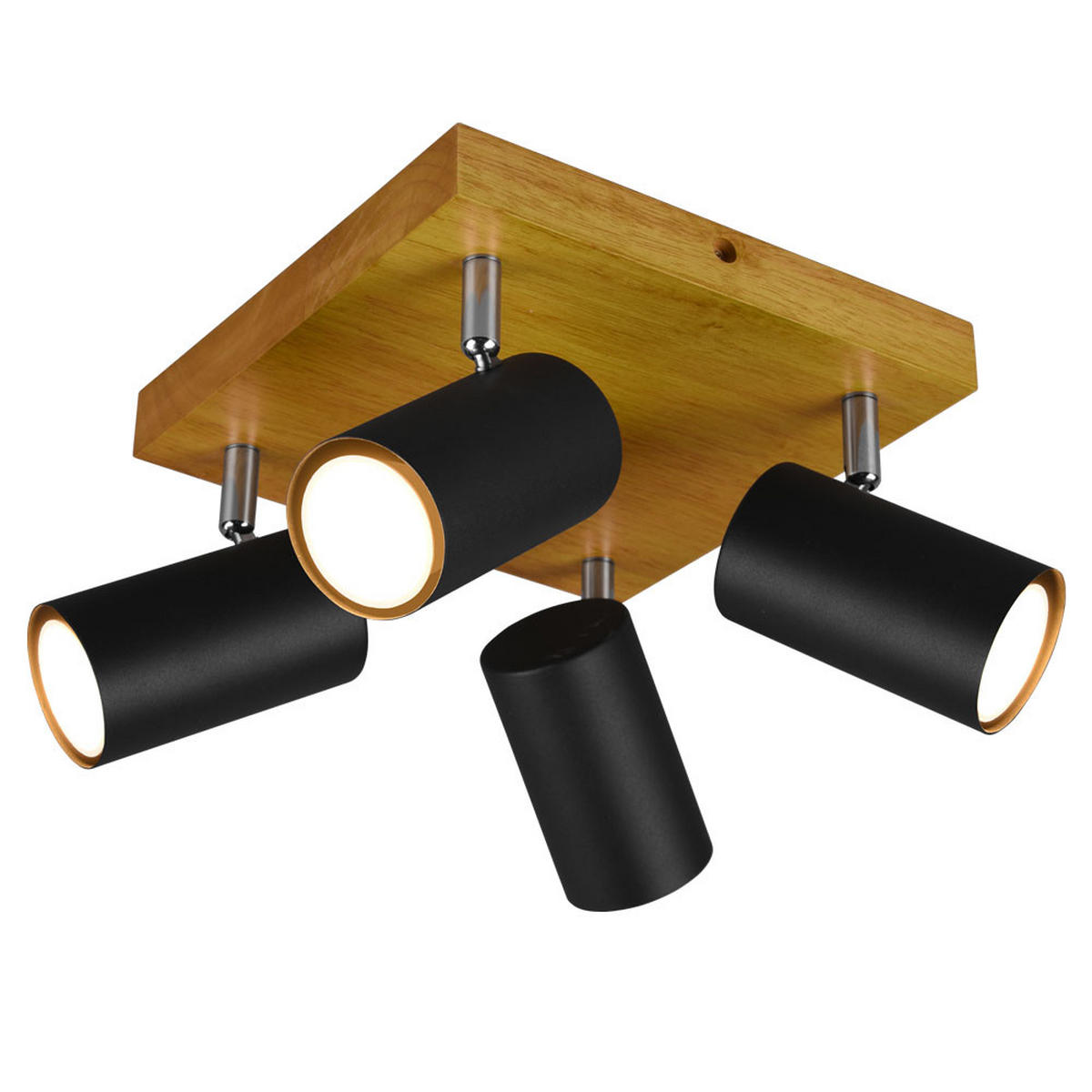 DECKENLEUCHTE Marley Holz Braun - Braun, Holz (22/22/16cm)