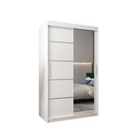 SCHWEBETÜRENSCHRANK 200/120/62 2-türig - Silberfarben/Weiß, Holz/Kunststoff (120/200/62cm) - Abiks Möbel