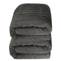 SAUNATUCH 80x200 cm 2er Set London Anthrazit Grau - Anthrazit, Textil (80/200cm) - Lashuma