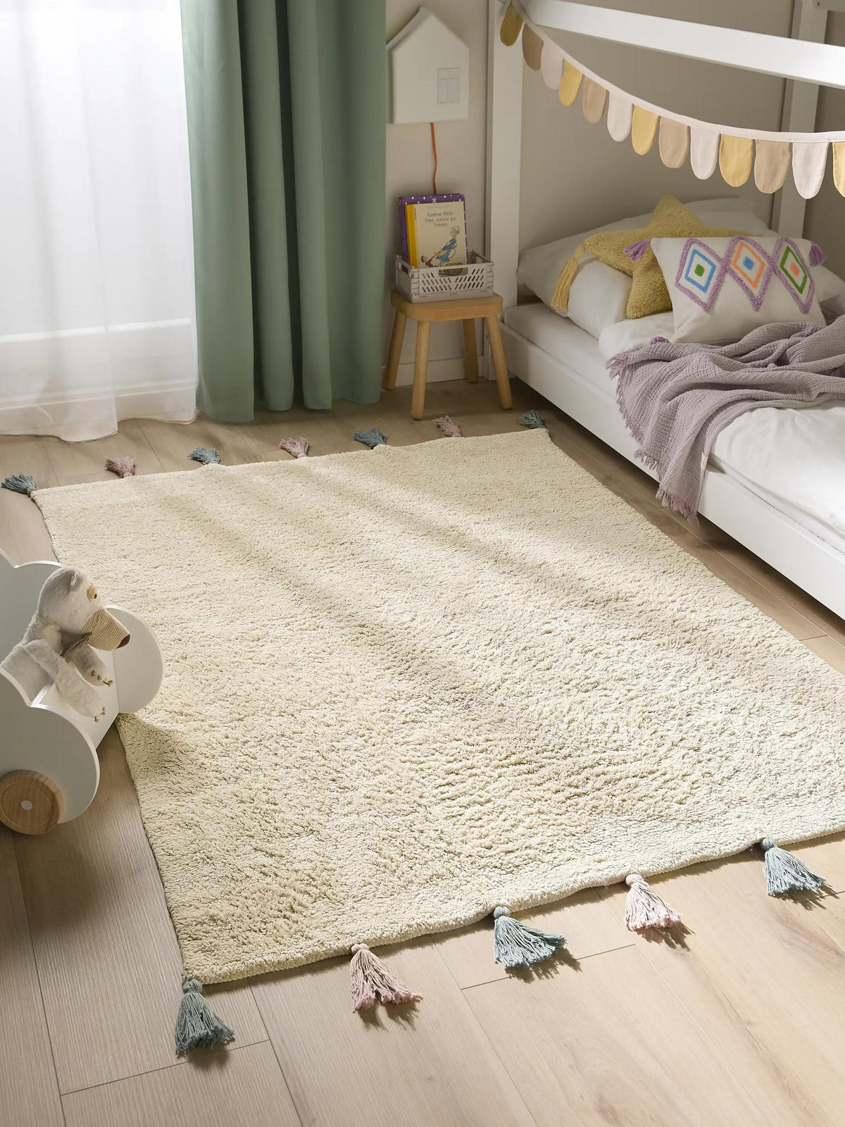 KINDERTEPPICH Malu waschbar Cream 120/170 cm - Creme, Naturmaterialien/Textil (120/170cm) - benuta