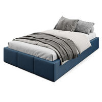 POLSTERBETT für Schlafzimmer Bett mit Stauraum Dunkelblau 120x200cm - Dunkelblau, Holzwerkstoff/Textil (120/200cm) - Muralo