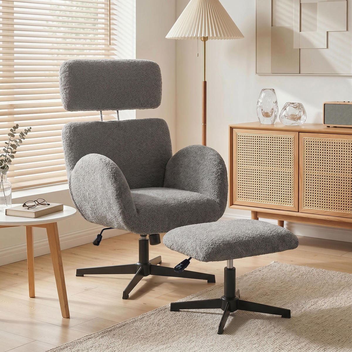 SESSEL Grau 71.0/70.0/108.0cm - Grau, Textil (70/108/71cm)